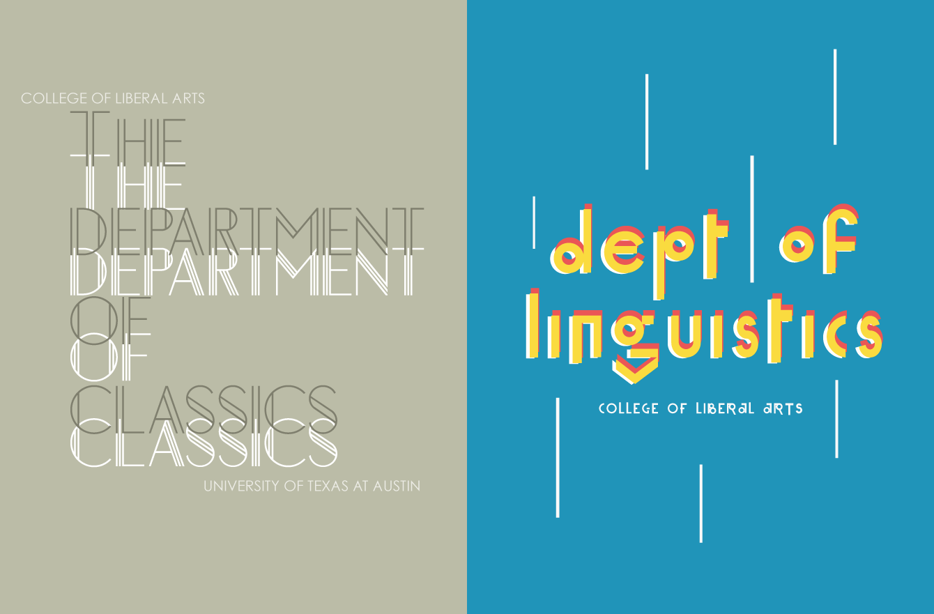 logo designs for department of classics and linguistics